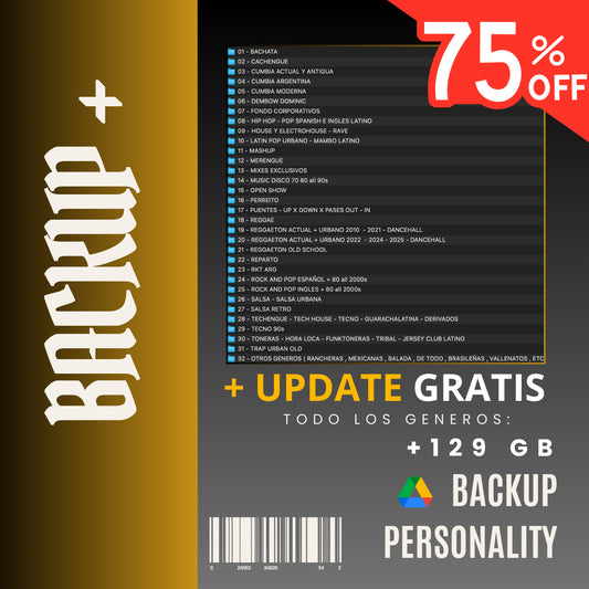 Backup Personality Juan Saavedra +129GB + 3 BACKUP TOTAL 2025